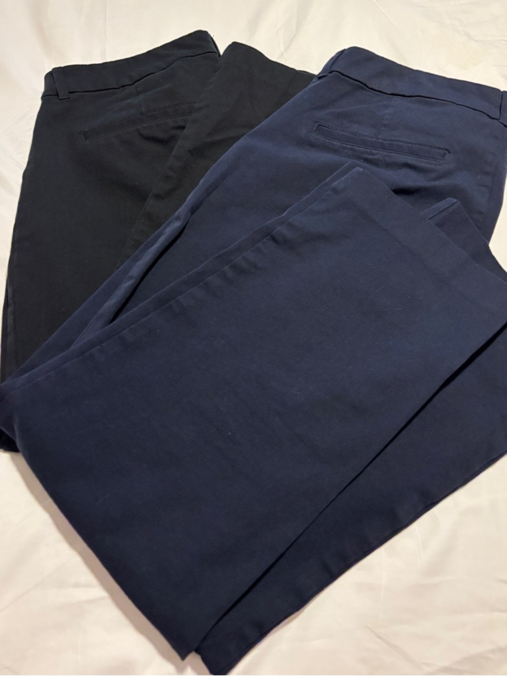 Work Pants Bundle - Navy and Black High Waist Straight Ankle Pixie Pants Size 12